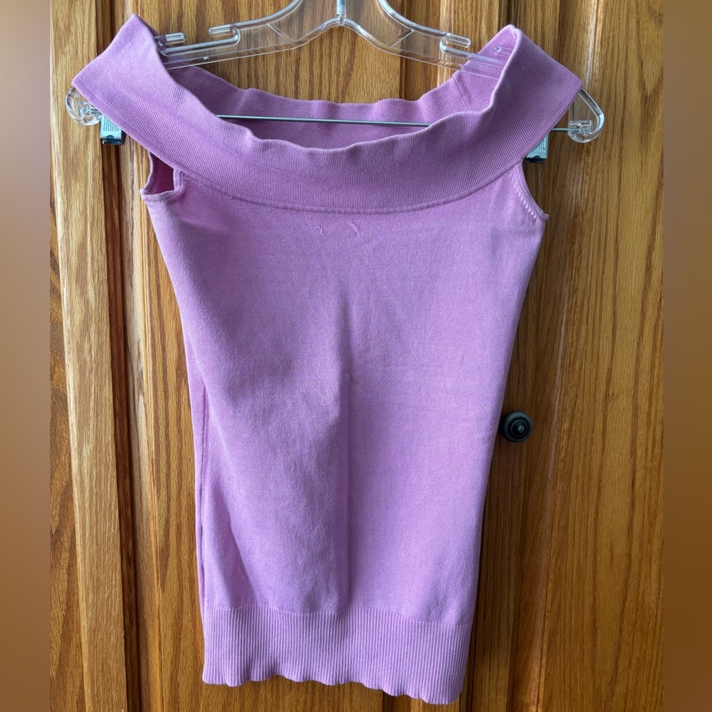 #88 INC International Concepts Silk Blend Off the Shoulder Mauve Knit Top